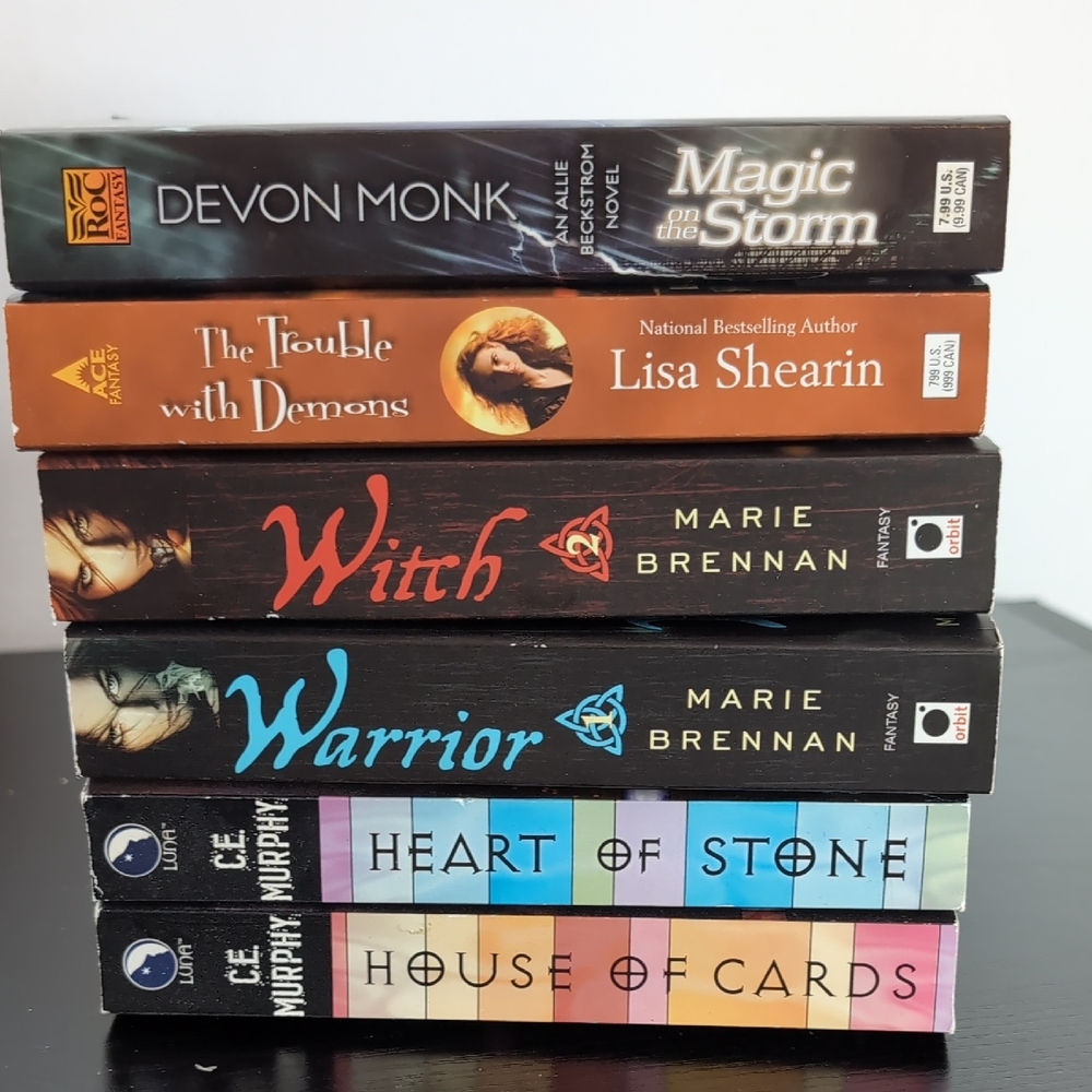 Fantasy and Adventure Book Lot Of 6 CE MURPHY, Devon Monk, Marie Brennan